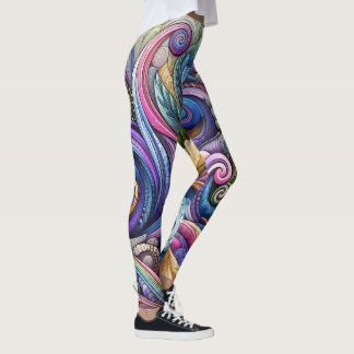 Swirly Whirly Colour Burst Leggings
