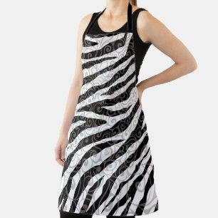 Swirly Zebra Pattern Apron