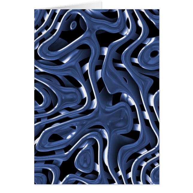 Swiryly Blue Chrome Abstract Art (Front)