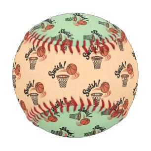 Swish Slam Dunk: Vintage Basketball Style Baseball