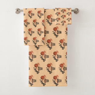 Swish Slam Dunk: Vintage Basketball Style Bath Towel Set