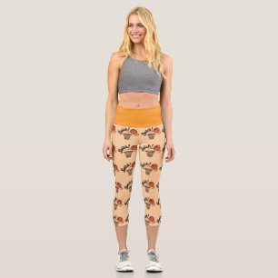 Swish Slam Dunk: Vintage Basketball Style Capri Leggings