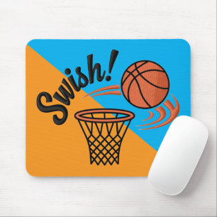 Swish Slam Dunk: Vintage Basketball Style Mouse Pad