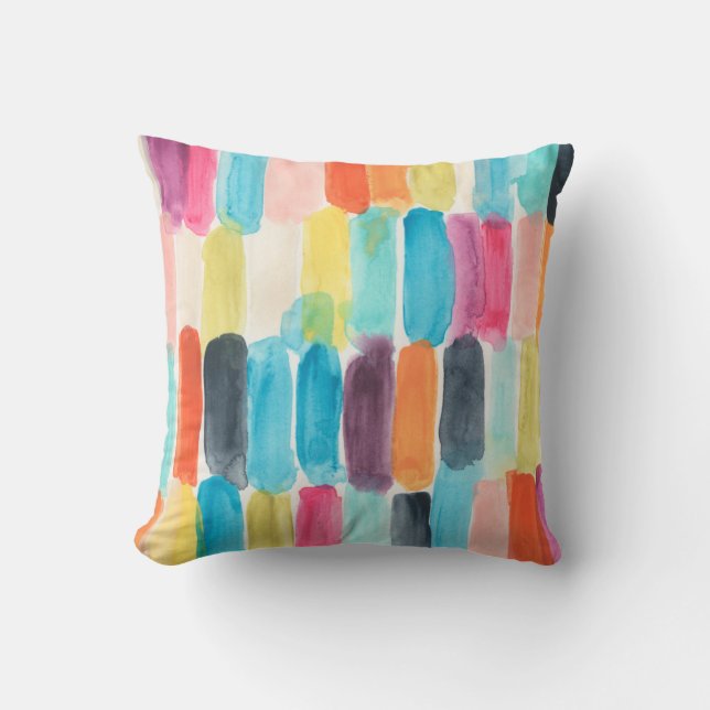 Swish Swatch I Throw Pillow (Front)