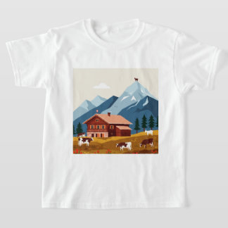 Swiss Alpine Scene T-Shirt