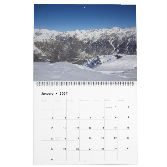 Swiss Alps 2015 Calendar (Jan 2027)