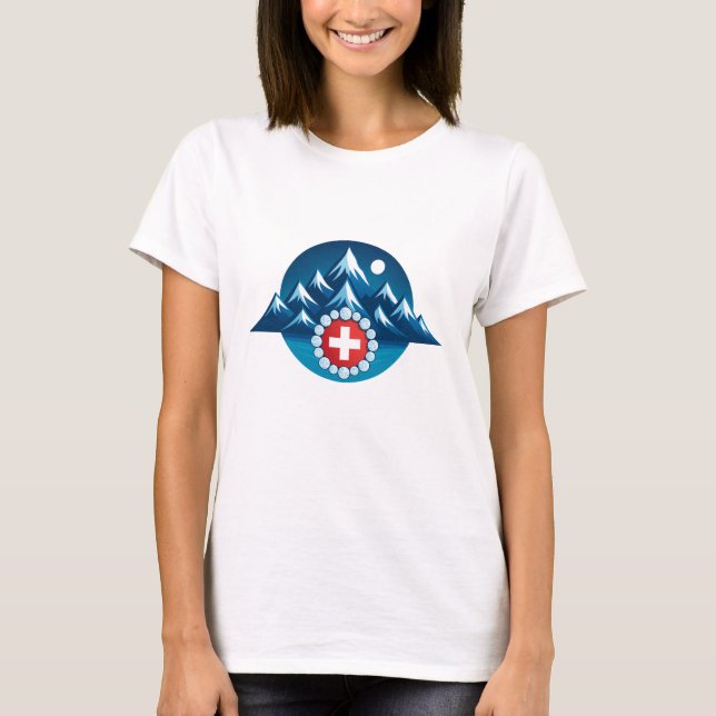 Swiss Alps Illustration T-Shirt (Front)