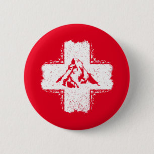 Swiss Alps Matterhorn - Switzerland 2 Inch Round Button
