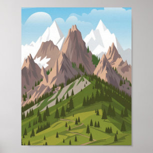 Swiss Alps Mountain Poster 