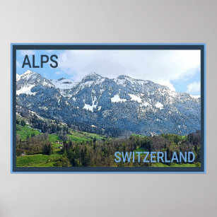 Swiss Alps Travel Poster