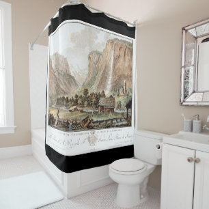 Swiss Alps Wilderness Waterfall Shower Curtain