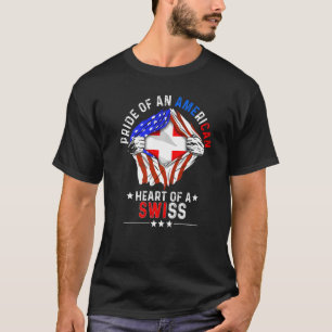 Swiss American America Pride Foreign Switzerland F T-Shirt