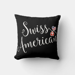 Swiss American Entwined Hearts Throw Pillow