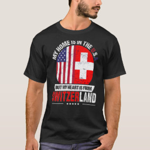 Swiss American Patriot Heart Is From Switzerland G T-Shirt