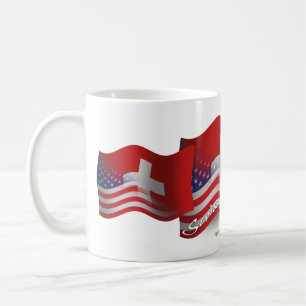 Swiss-American Waving Flag Coffee Mug