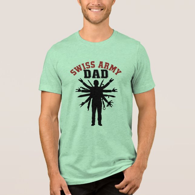Swiss Army Dad Tri-Blend Shirt (Front)