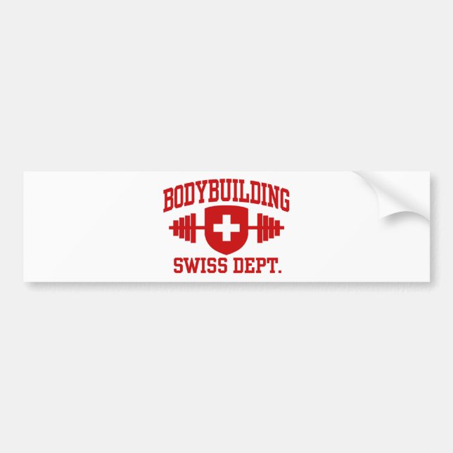 Swiss Bodybuilding Bumper Sticker (Front)