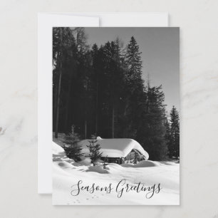 Swiss Chalet In The Snow Holiday Card