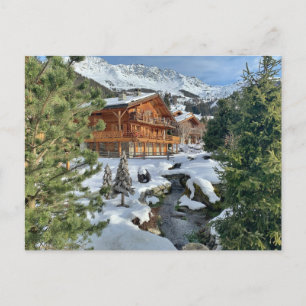 Swiss chalet postcard