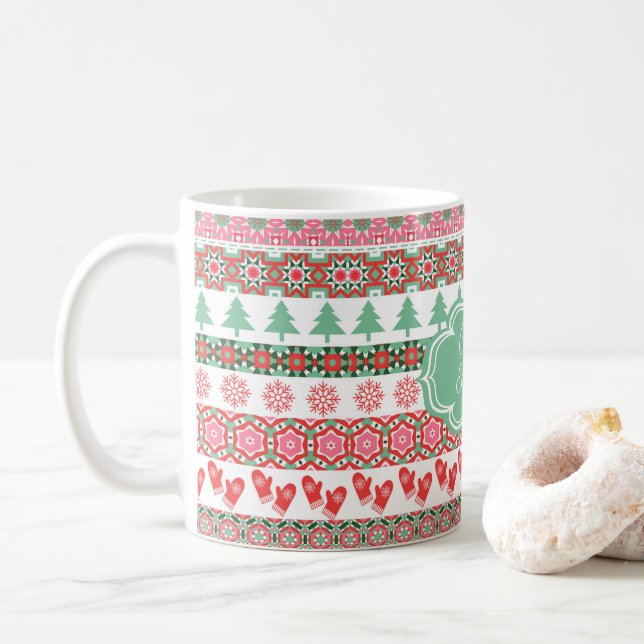 Swiss Chalet Ski Holiday Coffee Eggnog or Hot Wine Mug (With Donut)