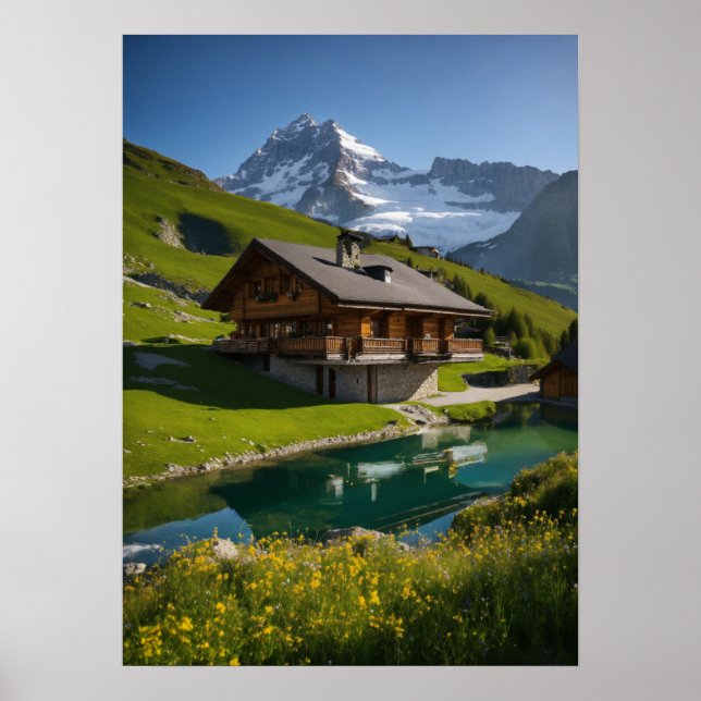 Swiss Chalet Vibes – Fuel Your Journey Poster (Front)