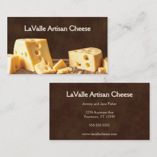 Swiss Cheese Cheese Maker Cheese Shop Business Card