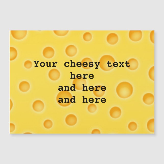 Swiss Cheese Cheezy Texture Pattern (Front)