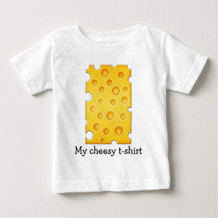 Swiss Cheese Cheezy Texture Pattern Baby T-Shirt