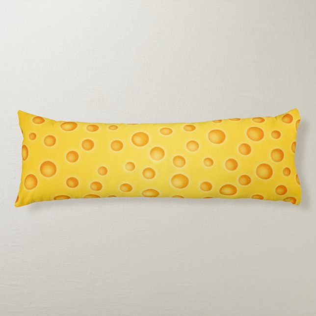 Swiss Cheese Cheezy Texture Pattern Body Pillow (Front)