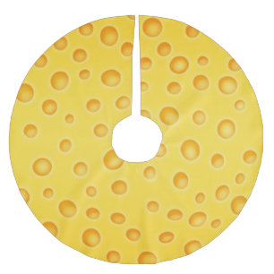 Swiss Cheese Cheezy Texture Pattern Brushed Polyester Tree Skirt