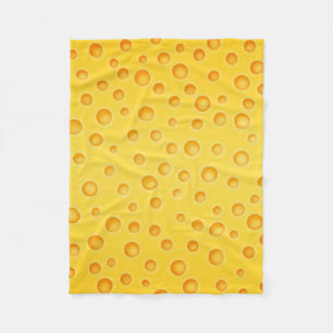 Swiss Cheese Cheezy Texture Pattern Fleece Blanket