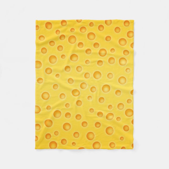 Swiss Cheese Cheezy Texture Pattern Fleece Blanket (Front)
