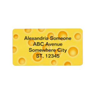 Swiss Cheese Cheezy Texture Pattern Label
