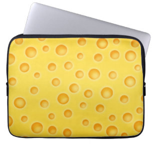 Swiss Cheese Cheezy Texture Pattern Laptop Sleeve