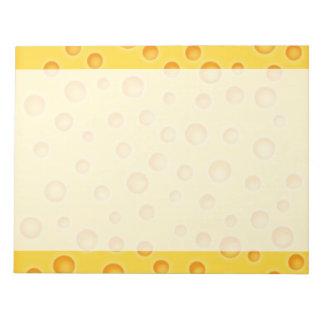 Swiss Cheese Cheezy Texture Pattern Notepad