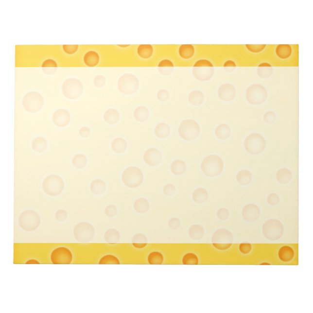 Swiss Cheese Cheezy Texture Pattern Notepad (Front)
