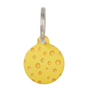 Swiss Cheese Cheezy Texture Pattern Pet Tag