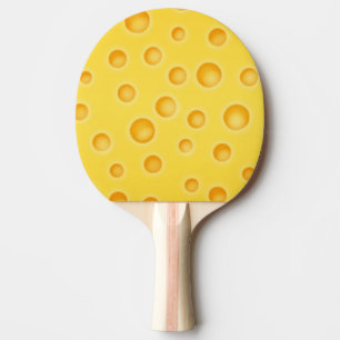 Swiss Cheese Cheezy Texture Pattern Ping Pong Paddle