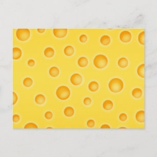 Swiss Cheese Cheezy Texture Pattern Postcard