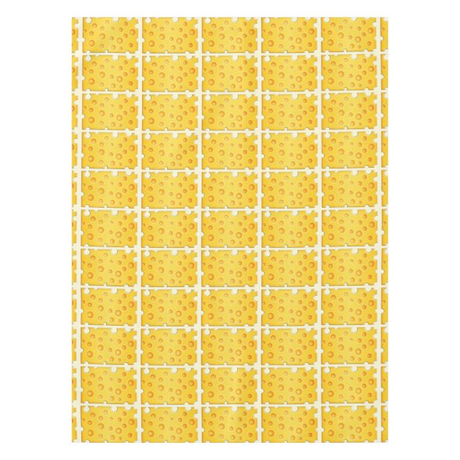 Swiss Cheese Cheezy Texture Pattern Tablecloth (Front)