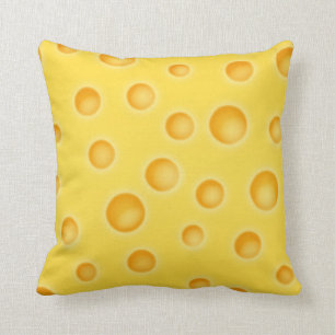 Swiss Cheese Cheezy Texture Pattern Throw Pillow
