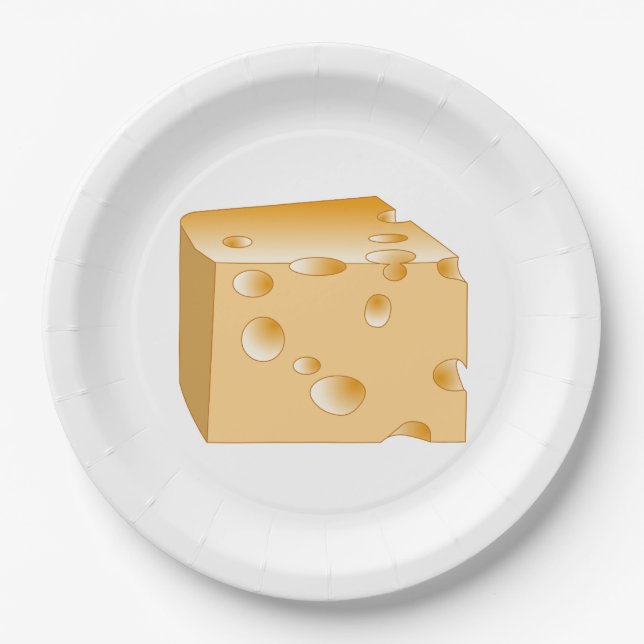 Swiss Cheese Paper Plate (Front)