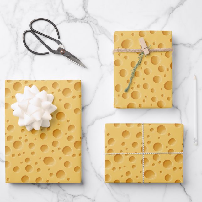 Swiss Cheese Pattern Wrapping Paper Sheet (Front)