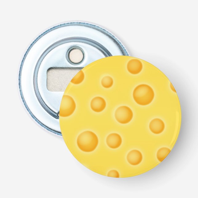 Swiss Cheese Vector Design for cheese lover Bottle Opener (Front)