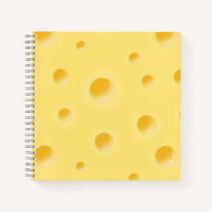 Swiss Cheese With Holes Pretty Yellow Cheesy Notebook
