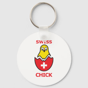 Swiss Chick Keychain