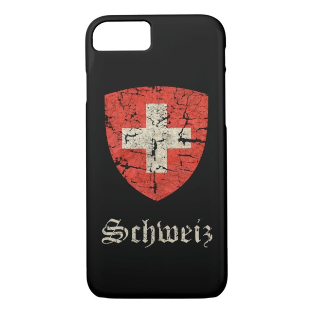 Swiss Coat of Arms Distressed Case-Mate iPhone Case (Back)