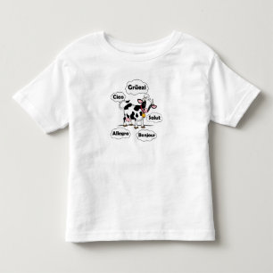 Swiss Cow Grüezi Bonjour Ciao Switzerland Travel Toddler T-shirt