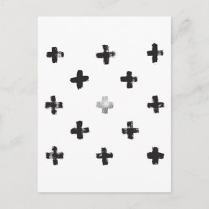 Swiss Cross Pattern Postcard