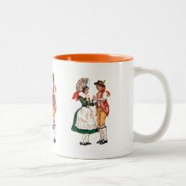 Swiss dancers Two-Tone coffee mug